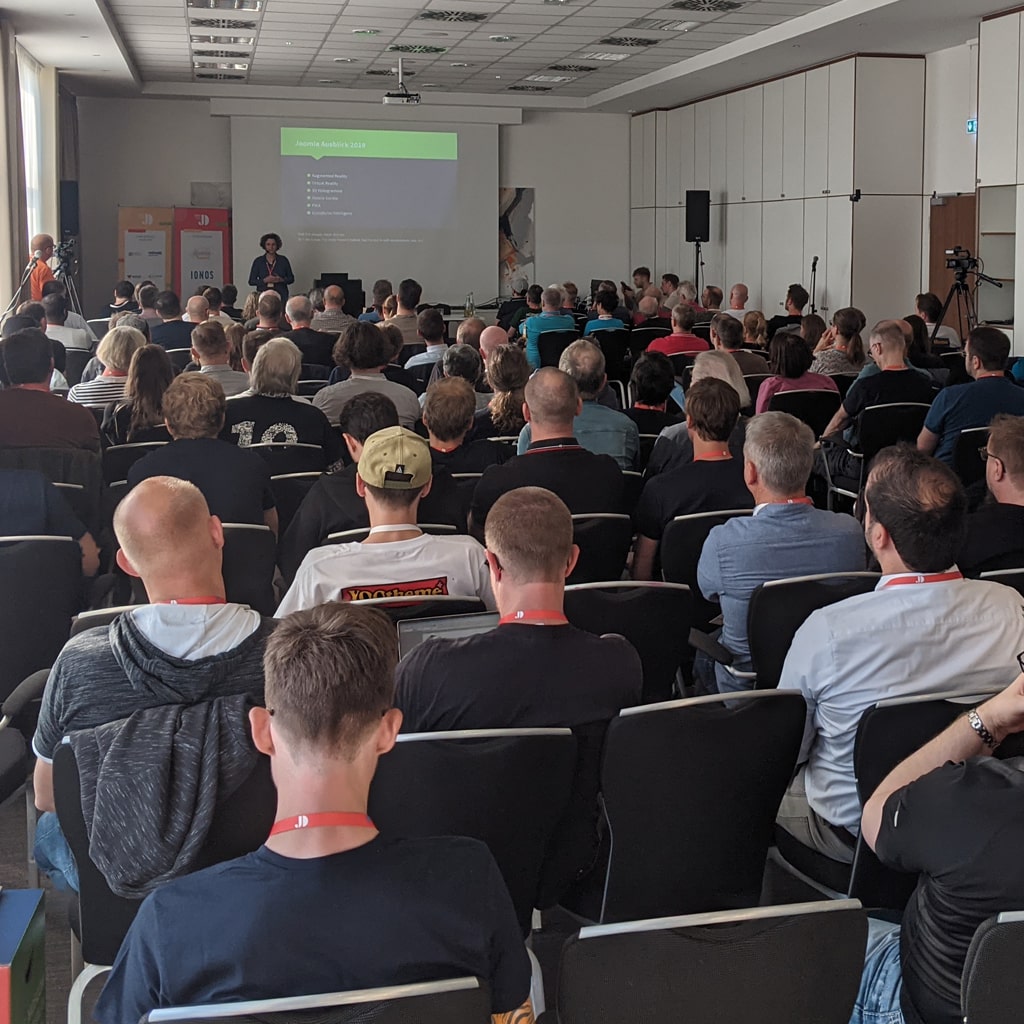 Vortrag im vollen Raum beim JoomlaDay&trade;