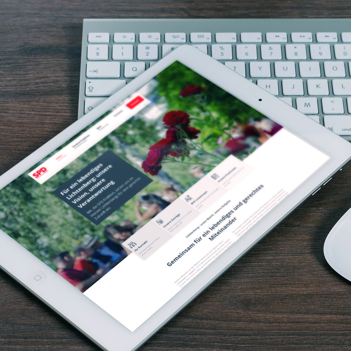 SPD Fraktion Lichtenberg - ReDesign Webseite - Teaser Bild